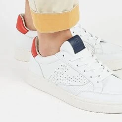 Pataugas BASALTE/N H2H BLANC/ROUGE -Chaussures Belle Boutique BASALTNH2HBLANCROUGE2