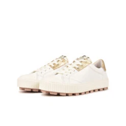 Pataugas ARAN/M F2H BLANC/DORÉ -Chaussures Belle Boutique BASKET FEMME ARAN M F2H BLANC DORE 5