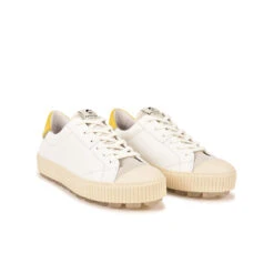 Pataugas ARAN/MIX F2H BLANC/JAUNE -Chaussures Belle Boutique BASKET FEMME ARAN MIX F2H BLANC JAUNE 4