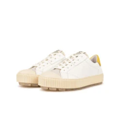 Pataugas ARAN/MIX F2H BLANC/JAUNE -Chaussures Belle Boutique BASKET FEMME ARAN MIX F2H BLANC JAUNE 5