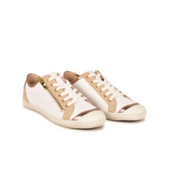 Pataugas BAHIA/SME F2H BLANC/BEIGE -Chaussures Belle Boutique BASKET FEMME BAHIA SME F2H BLANC BEIGE 628048 912 4