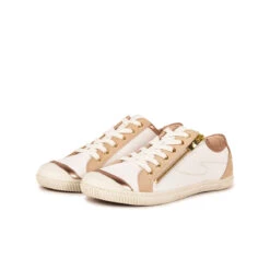 Pataugas BAHIA/SME F2H BLANC/BEIGE -Chaussures Belle Boutique BASKET FEMME BAHIA SME F2H BLANC BEIGE 628048 912 5