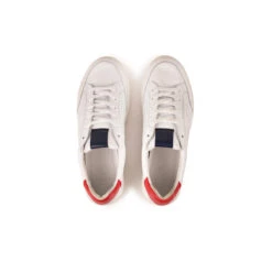 Pataugas BASALTE/N H2H BLANC/ROUGE -Chaussures Belle Boutique BASKET HOMME BASALT N F2H BLANC ROUGE 6